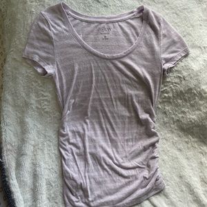 Light lavender stripped maternity top